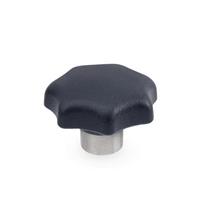 GN 6336.2 Star Knob Technopolymer with Protruding Stainless Steel Bushing